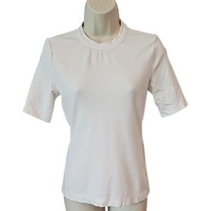 Club Monaco Women's Cream Short Sleeve Tee Size Xs
